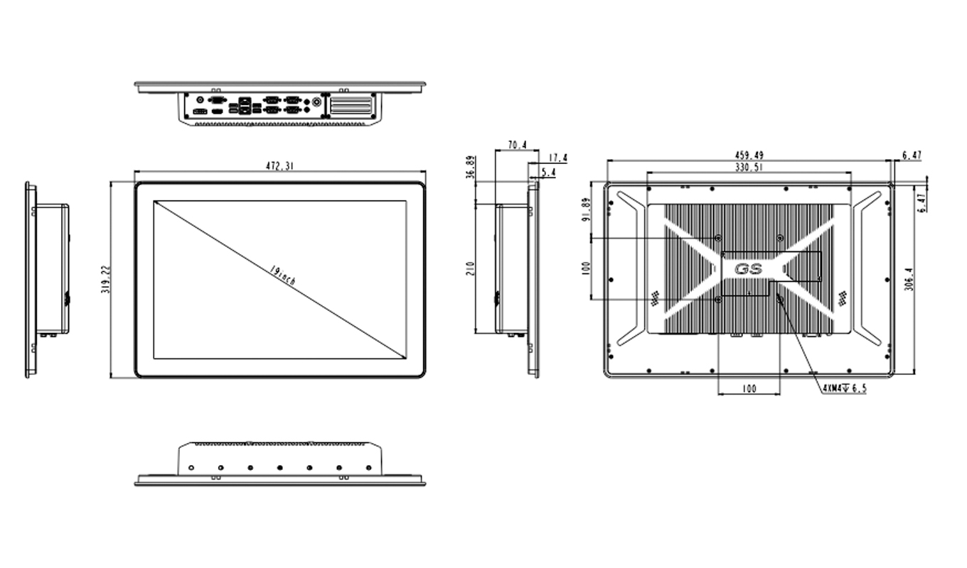 19 Inch Intel® Core™ 8th I3/I5/I7 Cableless Capacitive Panel PC ...